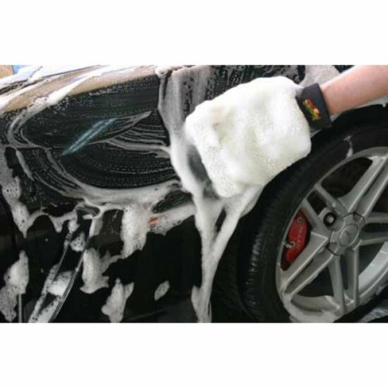 Meguiars Microfibre Wash Mitt 20x28x4cm in gebruik